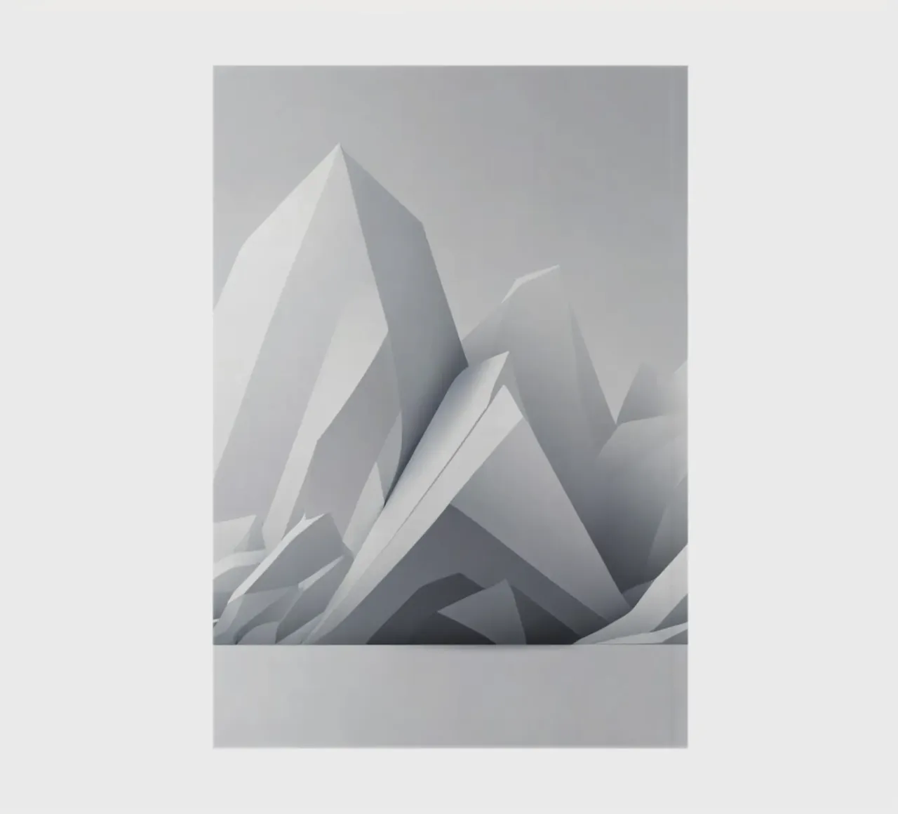 Geometric mountain landscape with sharp peaks and smooth notebook by DesignDoodle