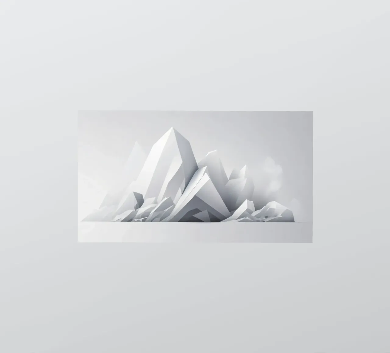 Geometric mountain landscape with sharp peaks and smooth sticker by DesignDoodle