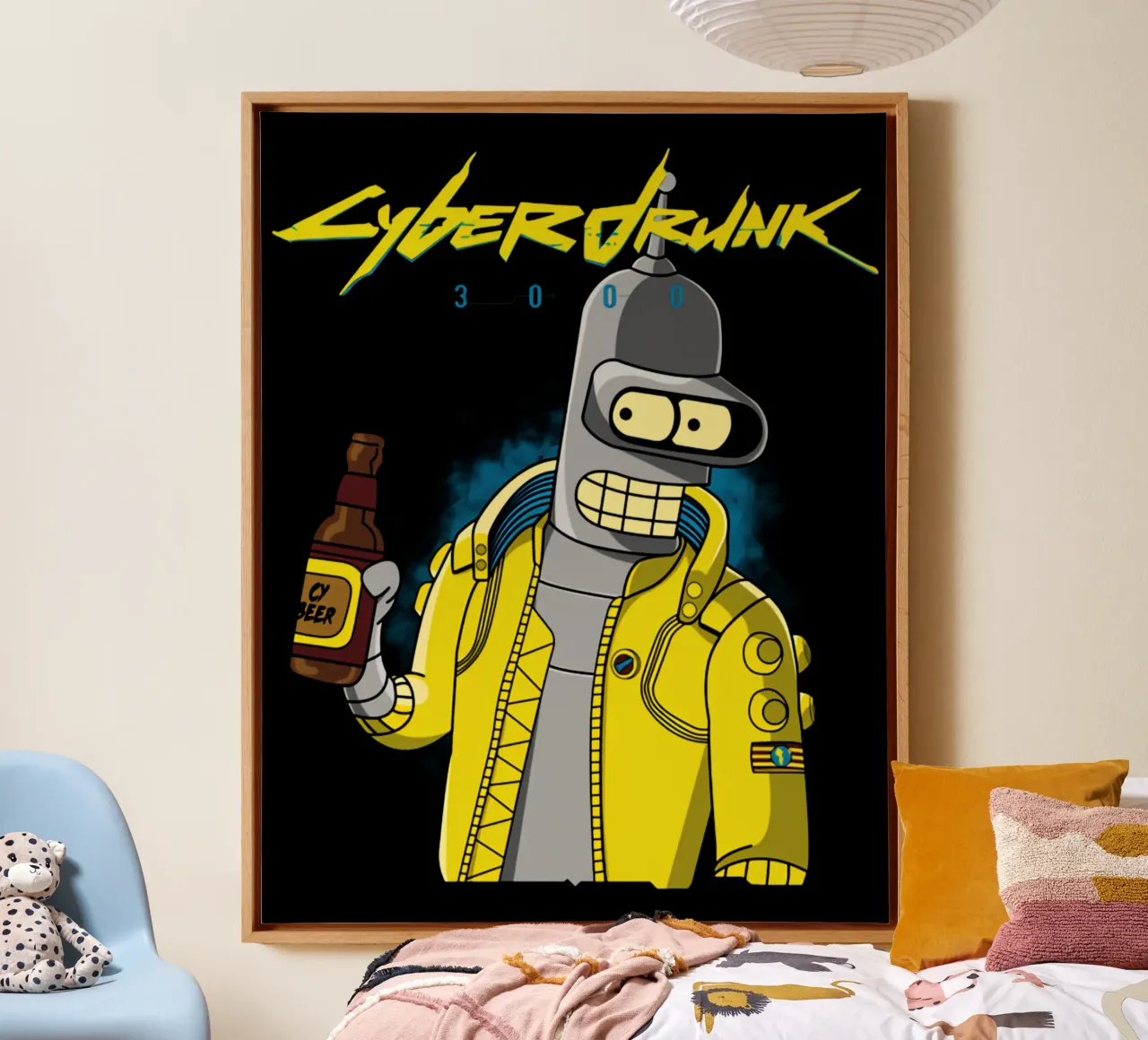 cyberdrunk 3000 tela con Cornice a cassetta da Danielshop