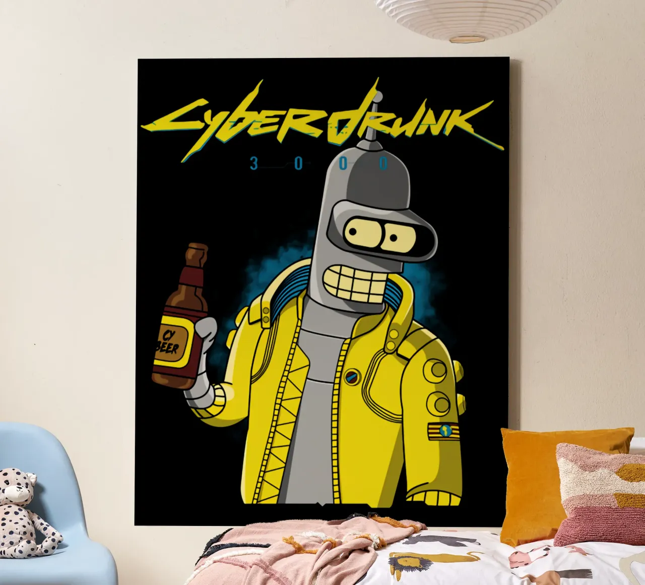 cyberdrunk 3000 tela con Cornice a cassetta da Danielshop