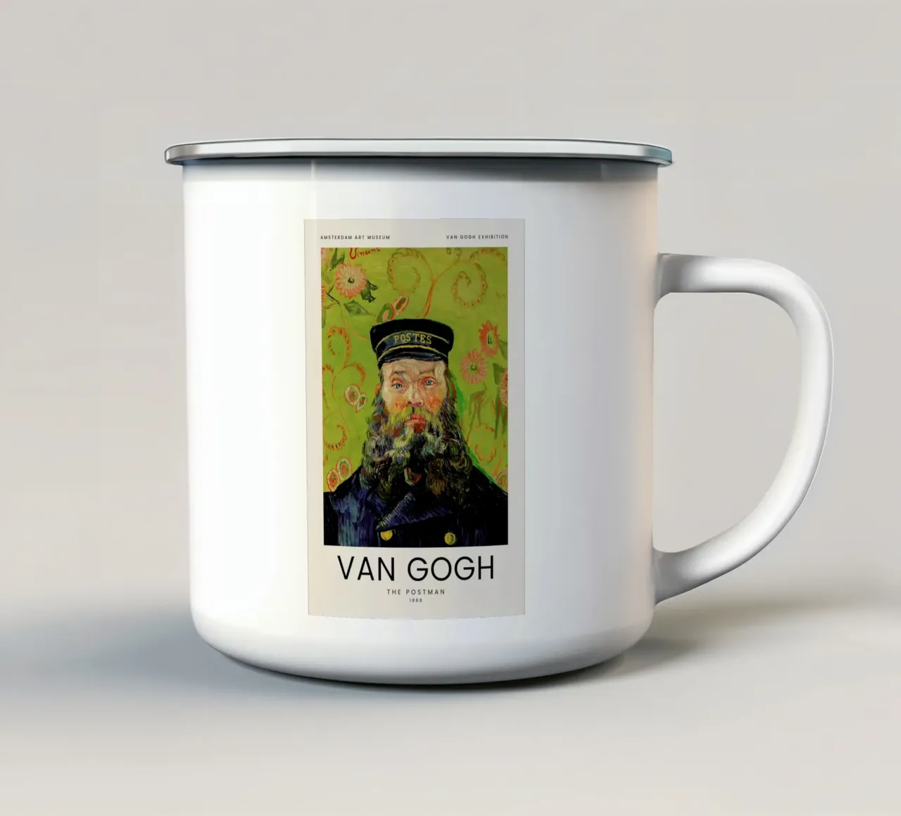 van Gogh - The Postman tazza in smalto da Vintage by JUNIQE