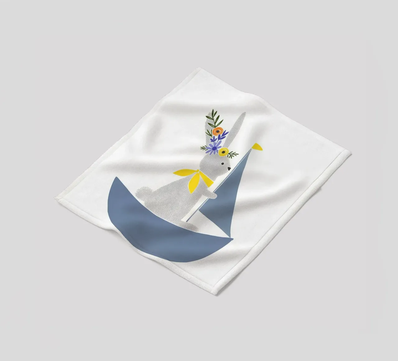 Divertimento a vela con una lepre coperta in pile da Carinaprint