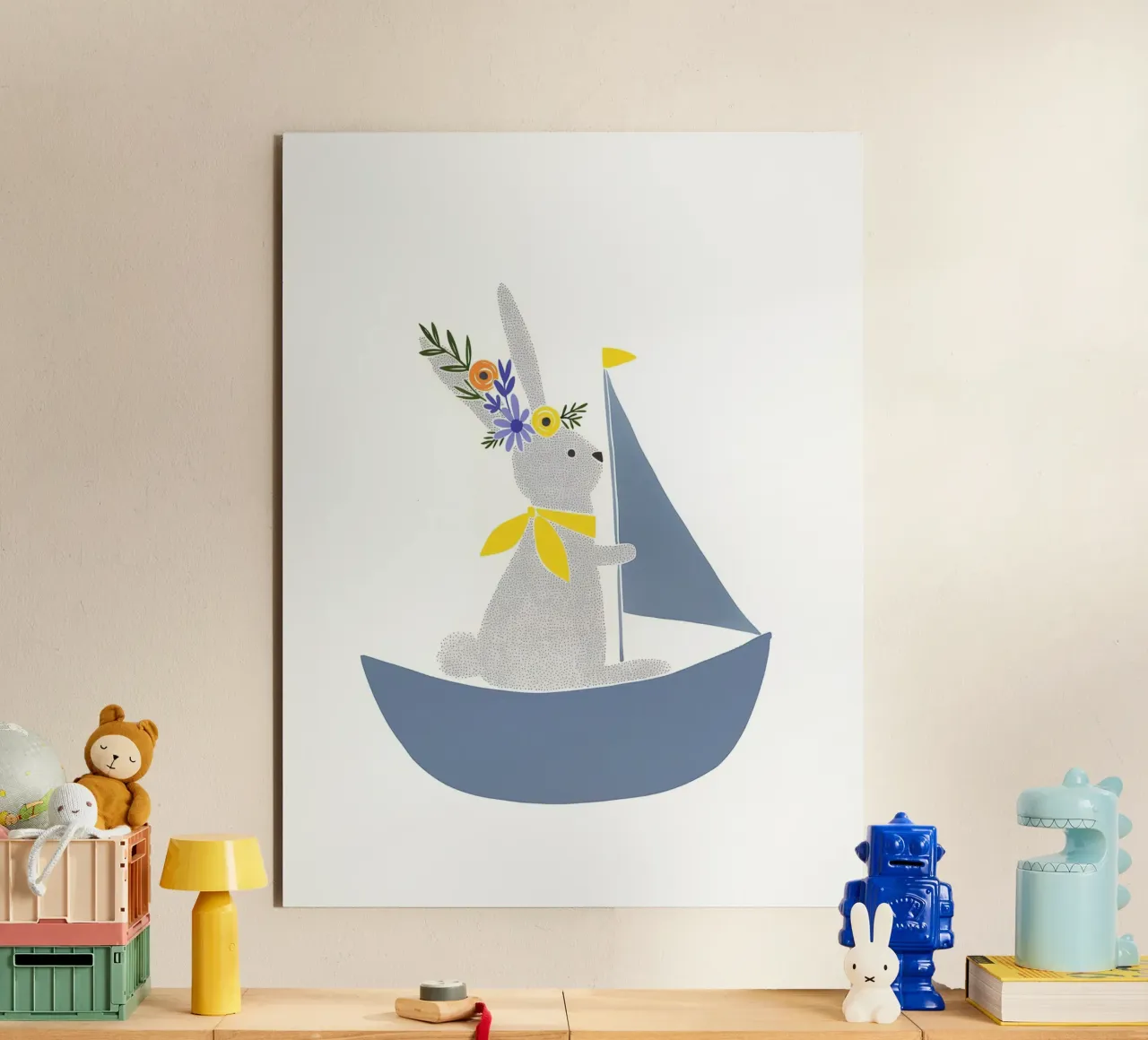 Divertimento a vela con una lepre alluminio dibond da Carinaprint