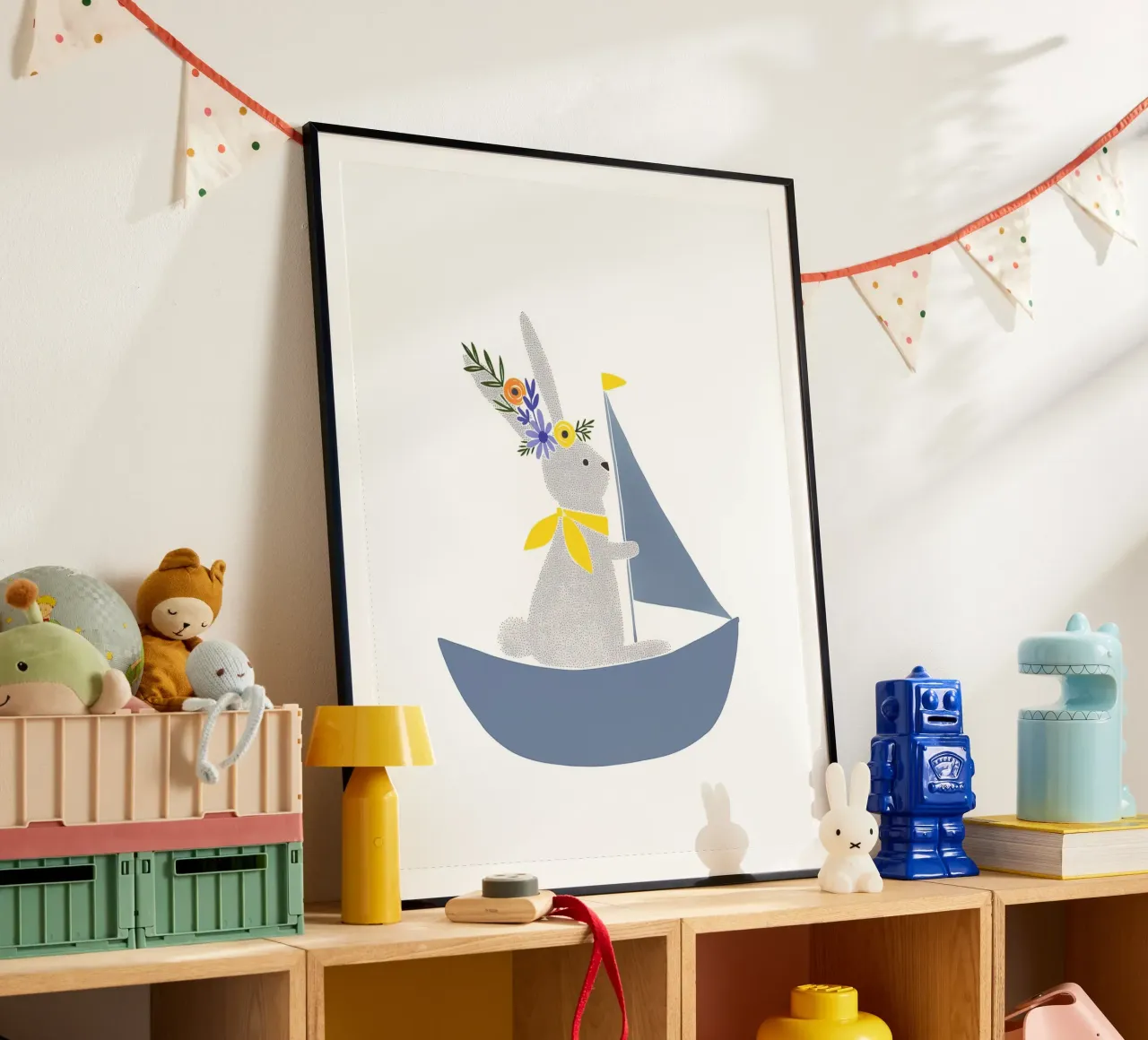 Divertimento a vela con una lepre poster da Carinaprint