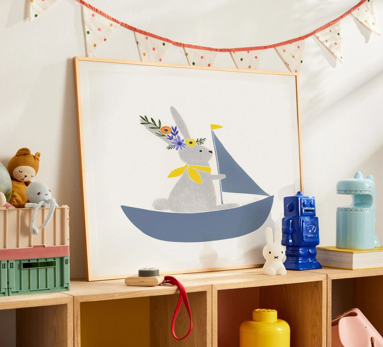 Divertimento a vela con una lepre poster da Carinaprint