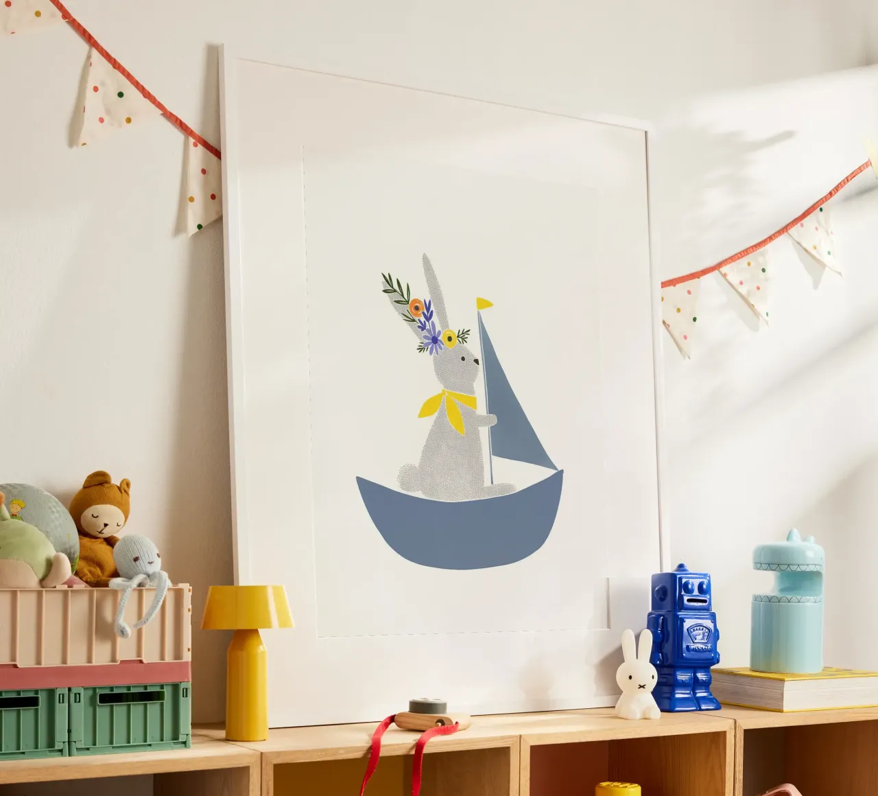 Divertimento a vela con una lepre poster da Carinaprint