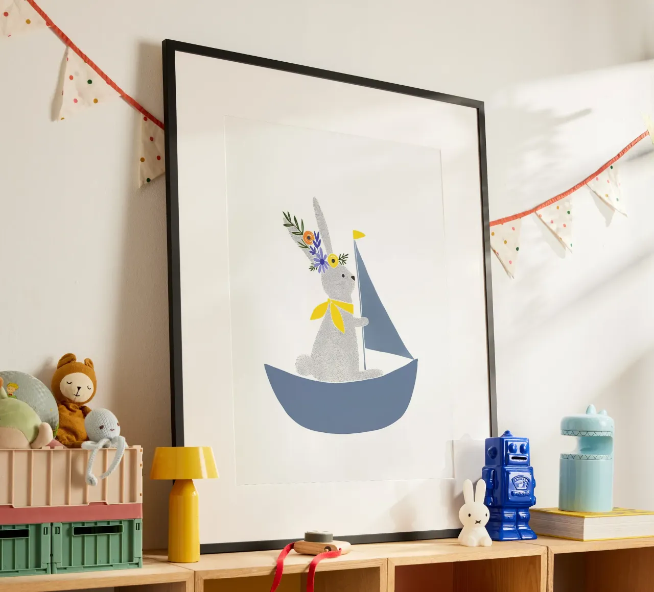 Divertimento a vela con una lepre poster da Carinaprint