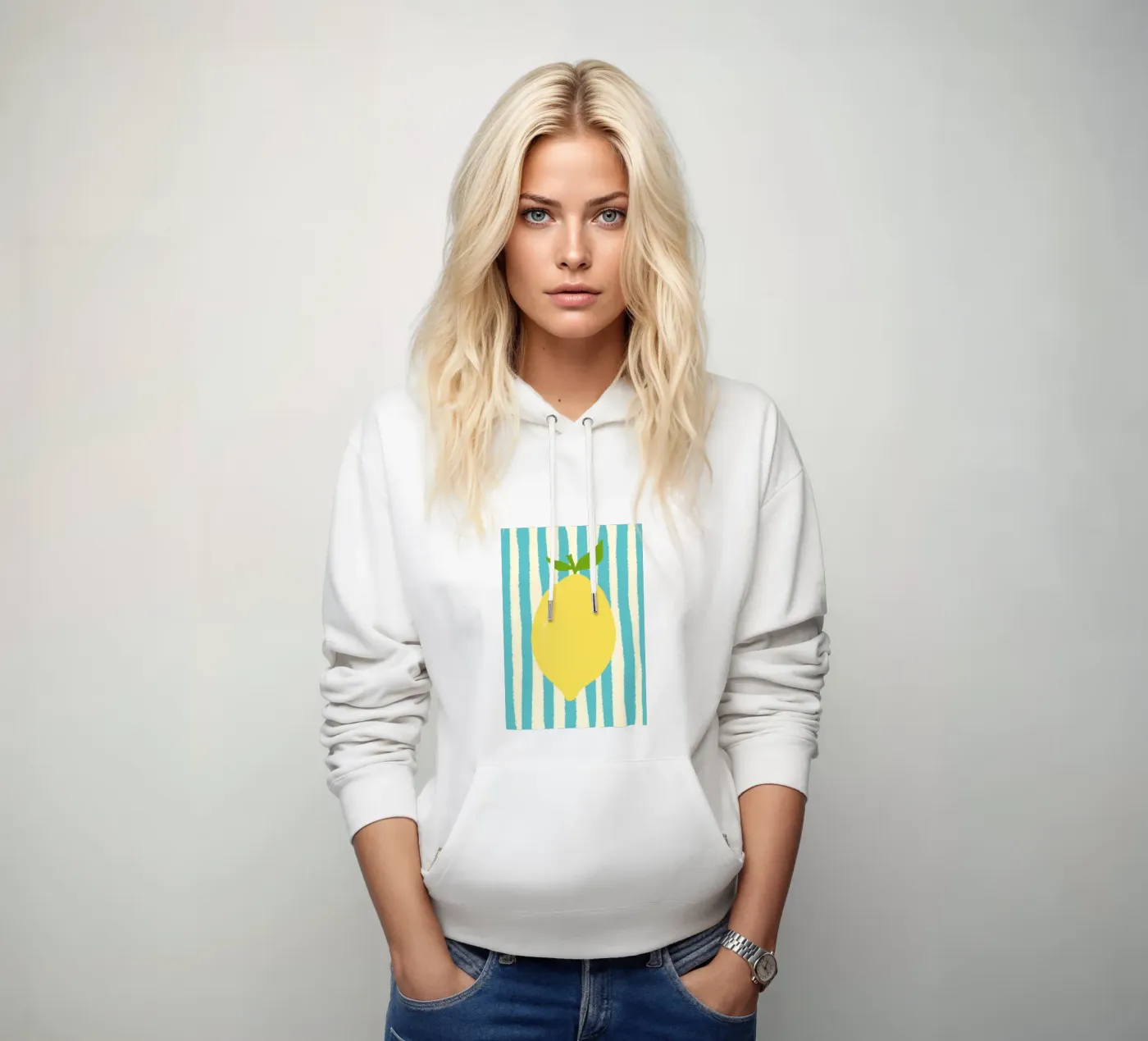 Zitrone Hellblau sweat à capuche de Studio Dolci