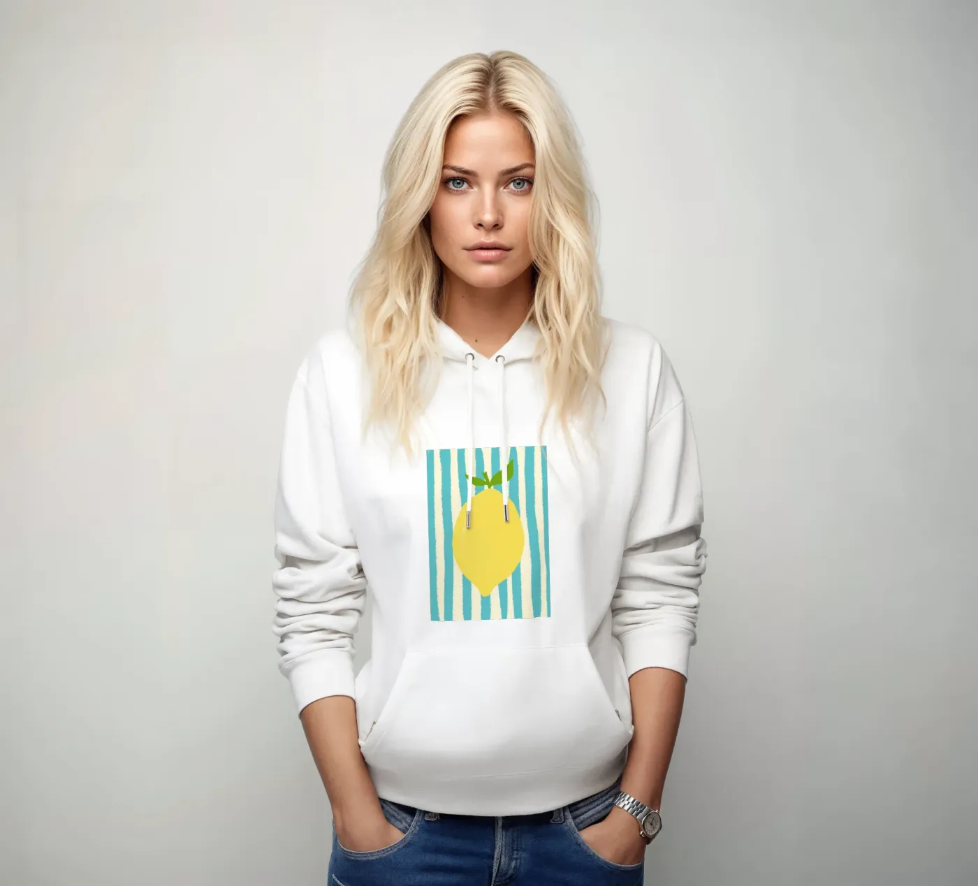 Zitrone Hellblau hoodie by Studio Dolci