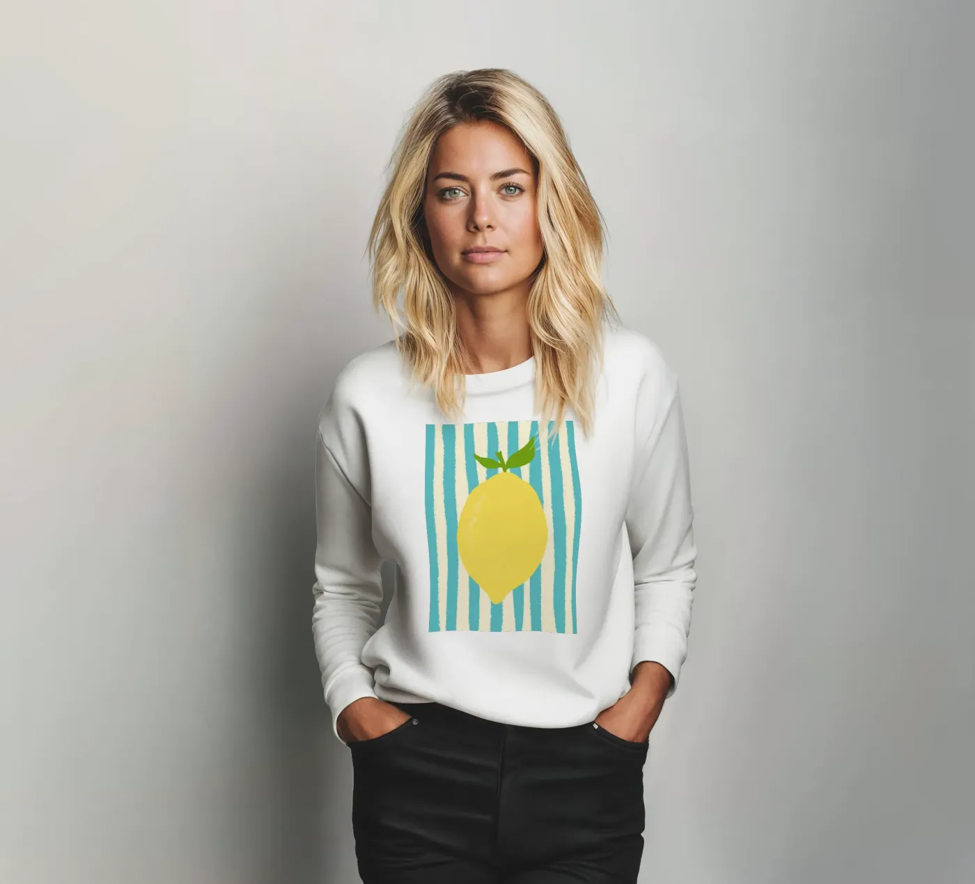 Zitrone Hellblau felpa da Studio Dolci
