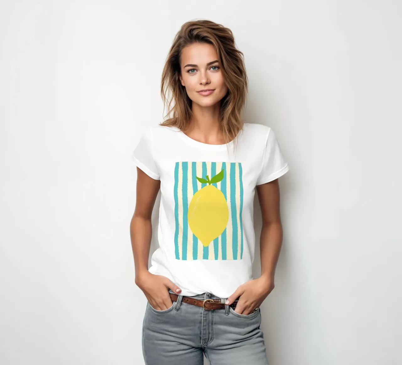 Zitrone Hellblau t-shirt da donna da Studio Dolci