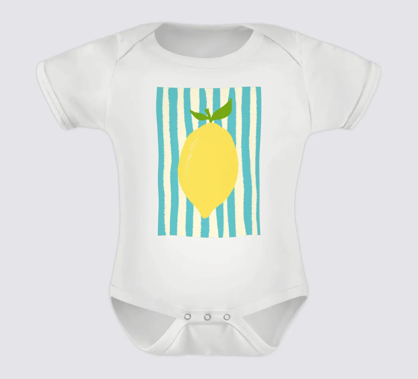Zitrone Hellblau Kurzarm Babybody von Studio Dolci