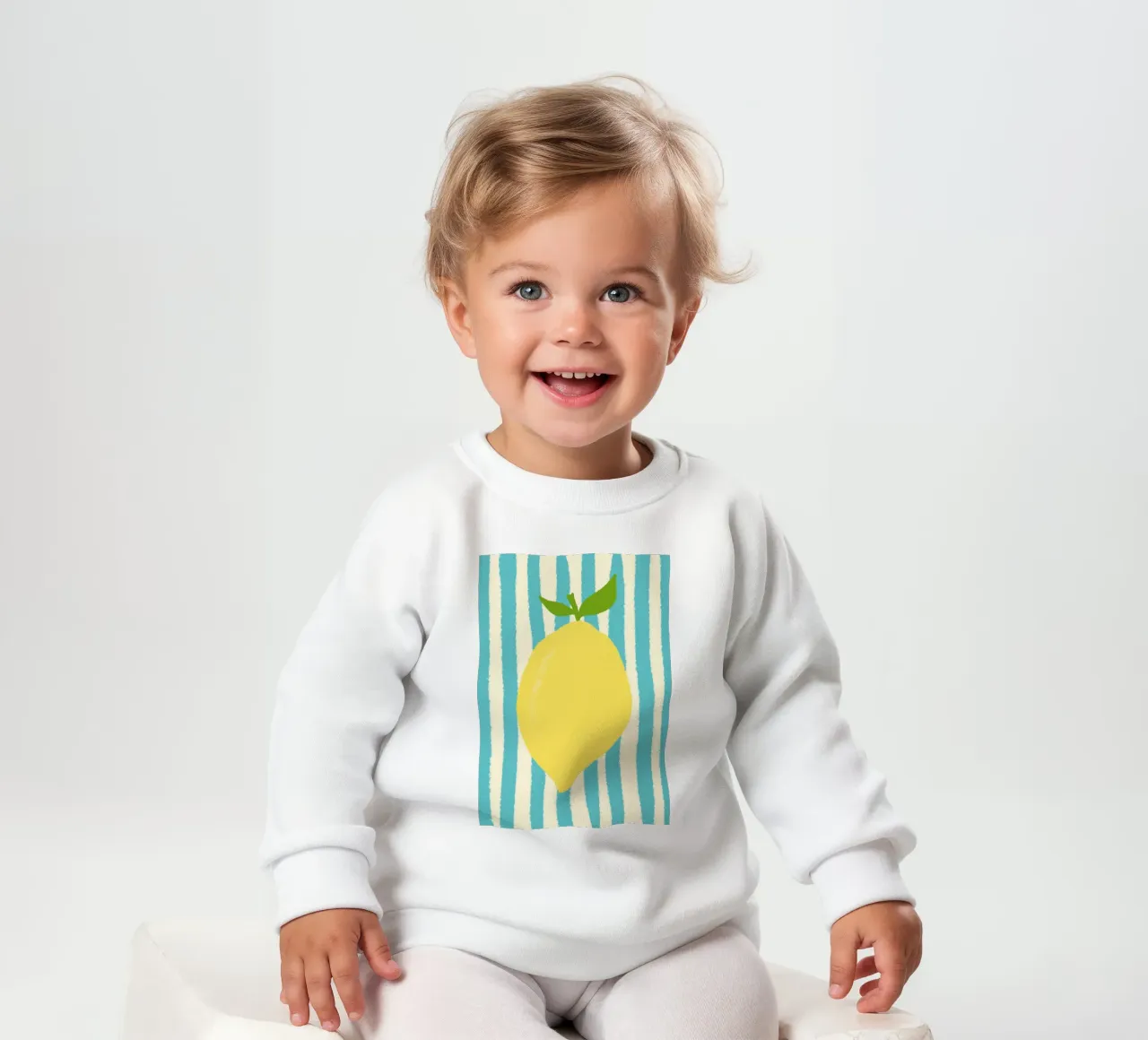 Zitrone Hellblau Baby Sweatshirt von Studio Dolci