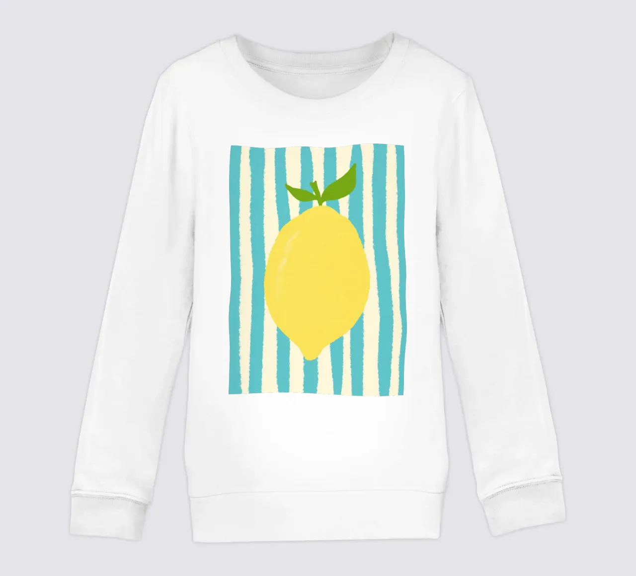 Zitrone Hellblau Kinder Sweatshirt von Studio Dolci