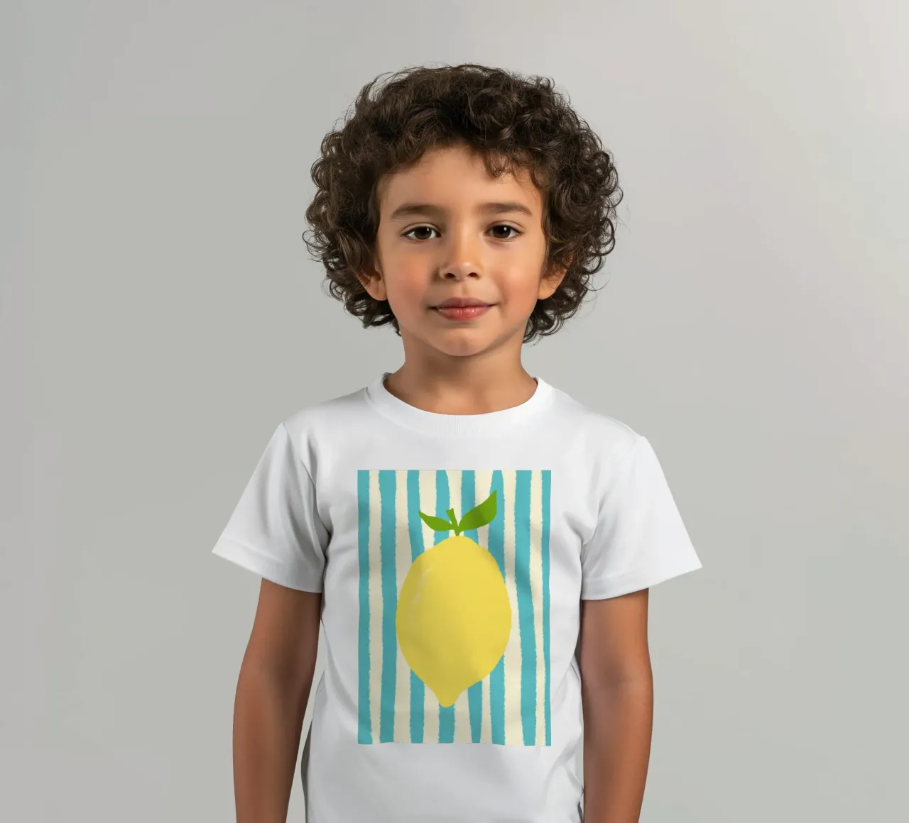 Zitrone Hellblau Kinder T-Shirt von Studio Dolci