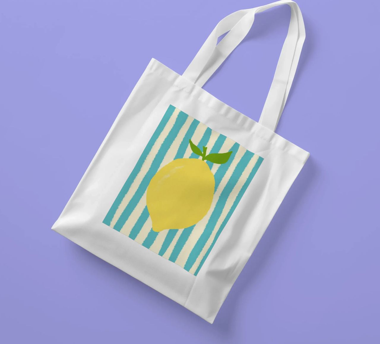 Zitrone Hellblau borsa in juta da Studio Dolci