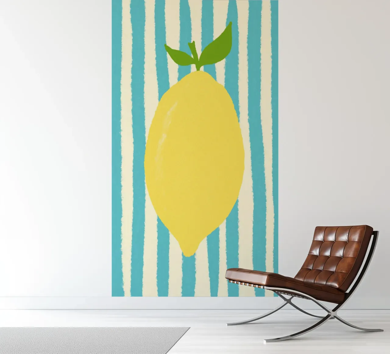 Zitrone Hellblau Fototapete von Studio Dolci