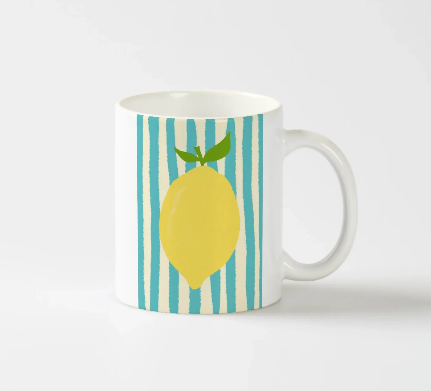 Zitrone Hellblau ceramic mug by Studio Dolci