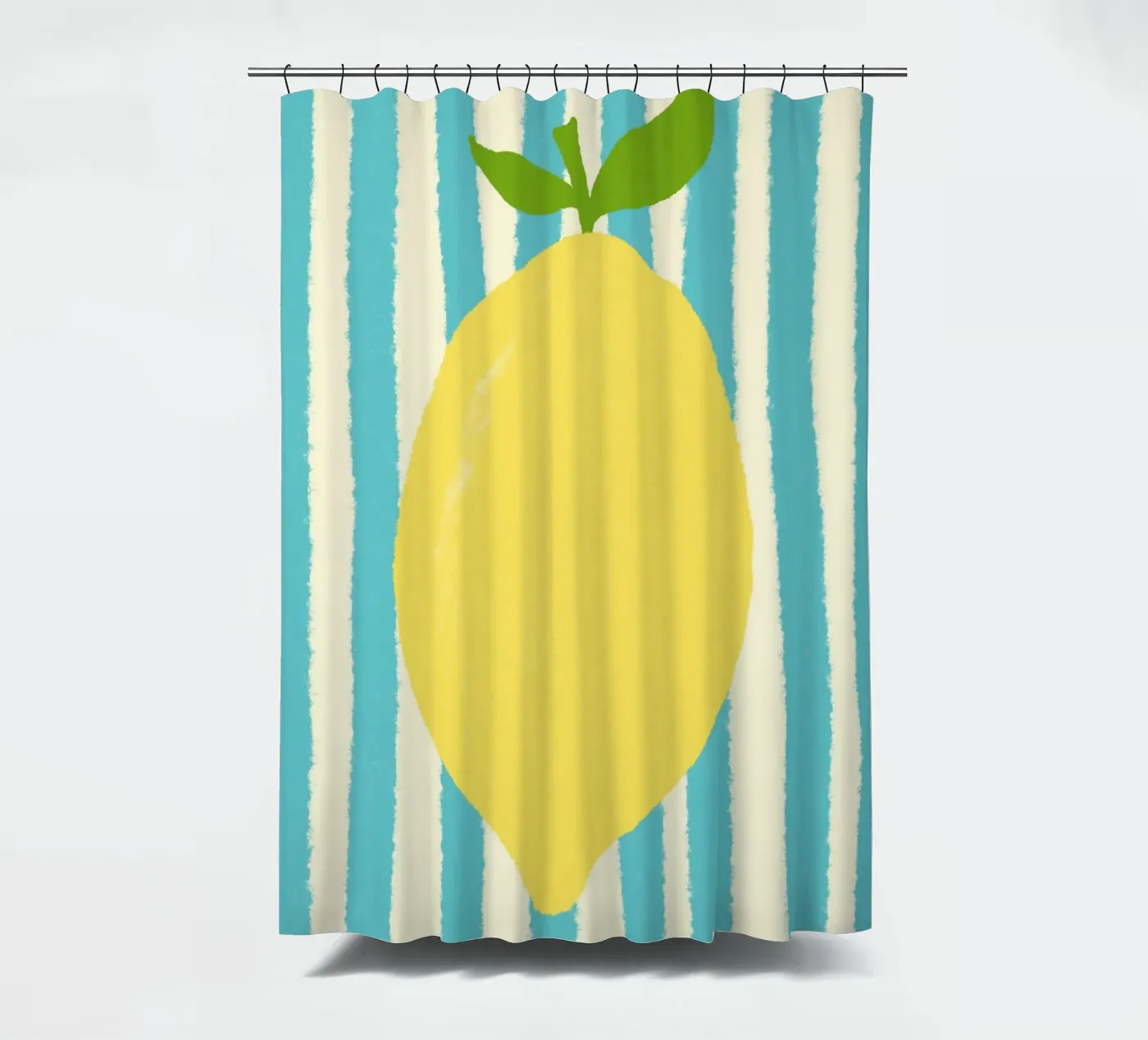 Zitrone Hellblau Duschvorhang von Studio Dolci