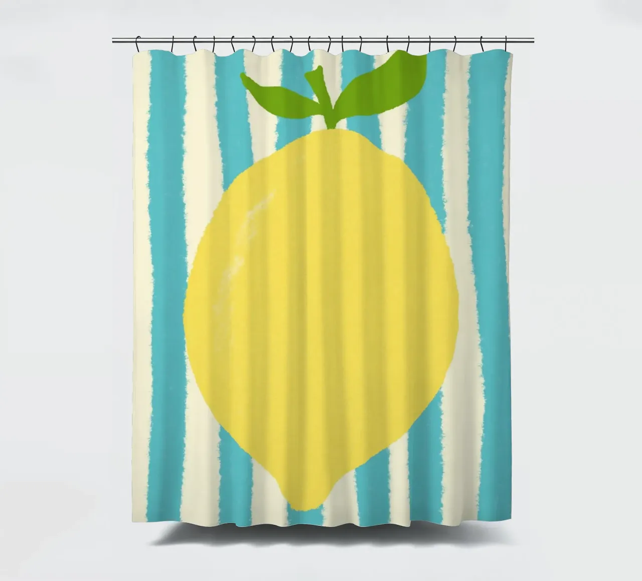 Zitrone Hellblau Duschvorhang von Studio Dolci