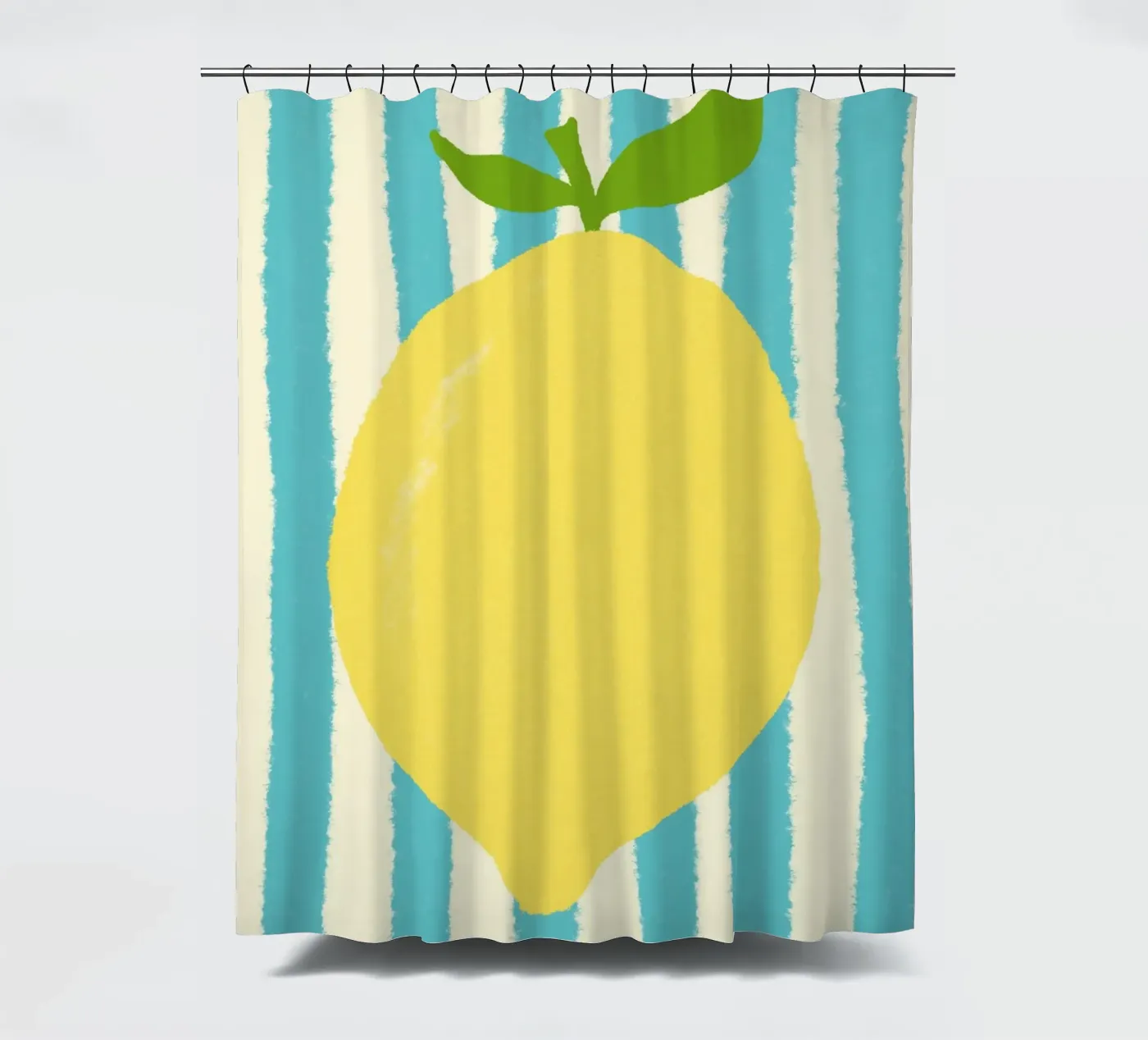 Zitrone Hellblau Duschvorhang von Studio Dolci