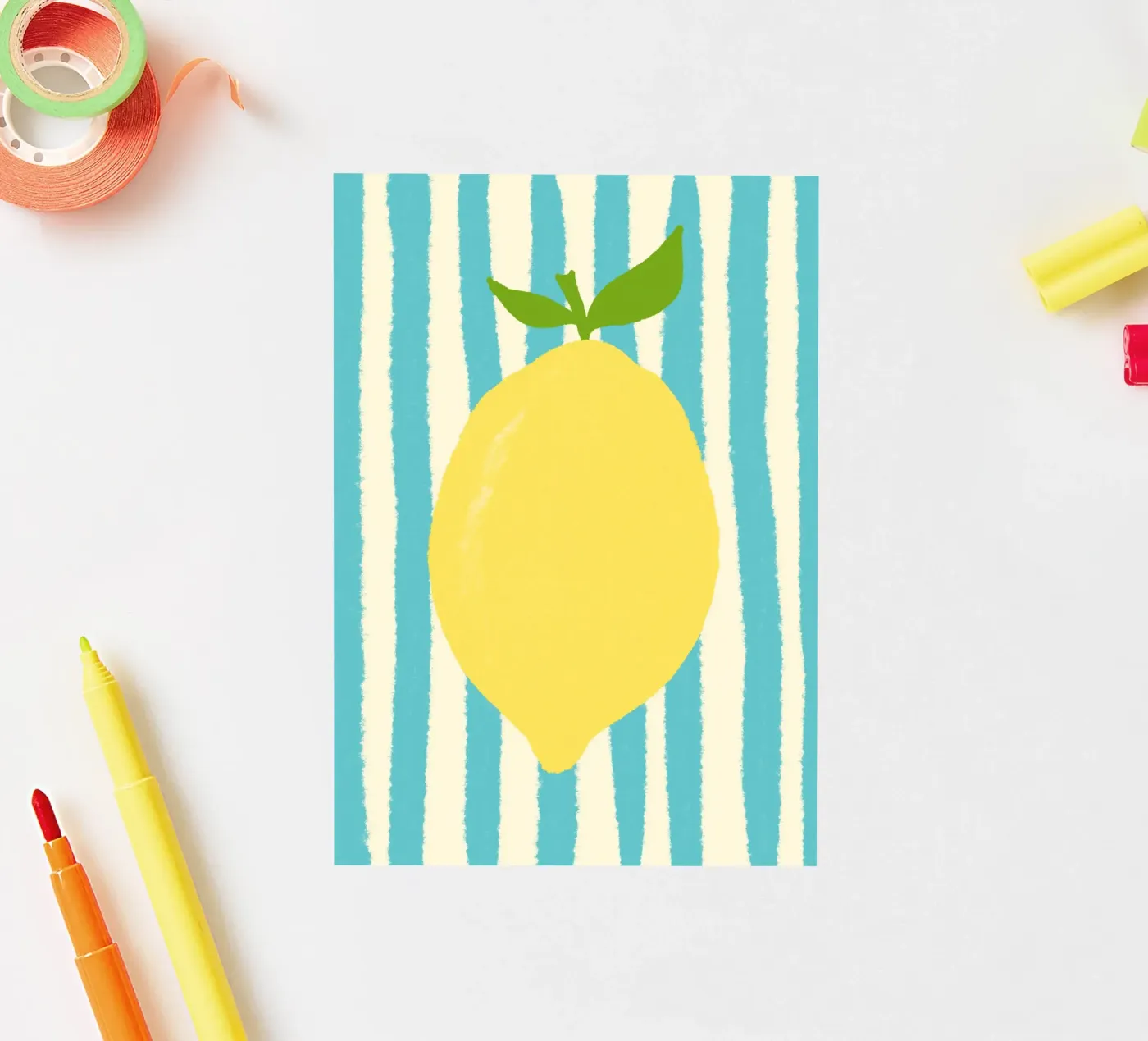 Zitrone Hellblau sticker by Studio Dolci