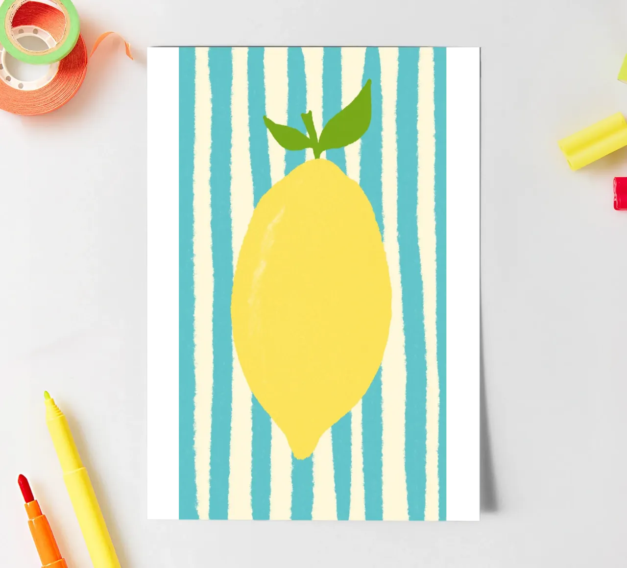 Zitrone Hellblau foglio adesivo da Studio Dolci