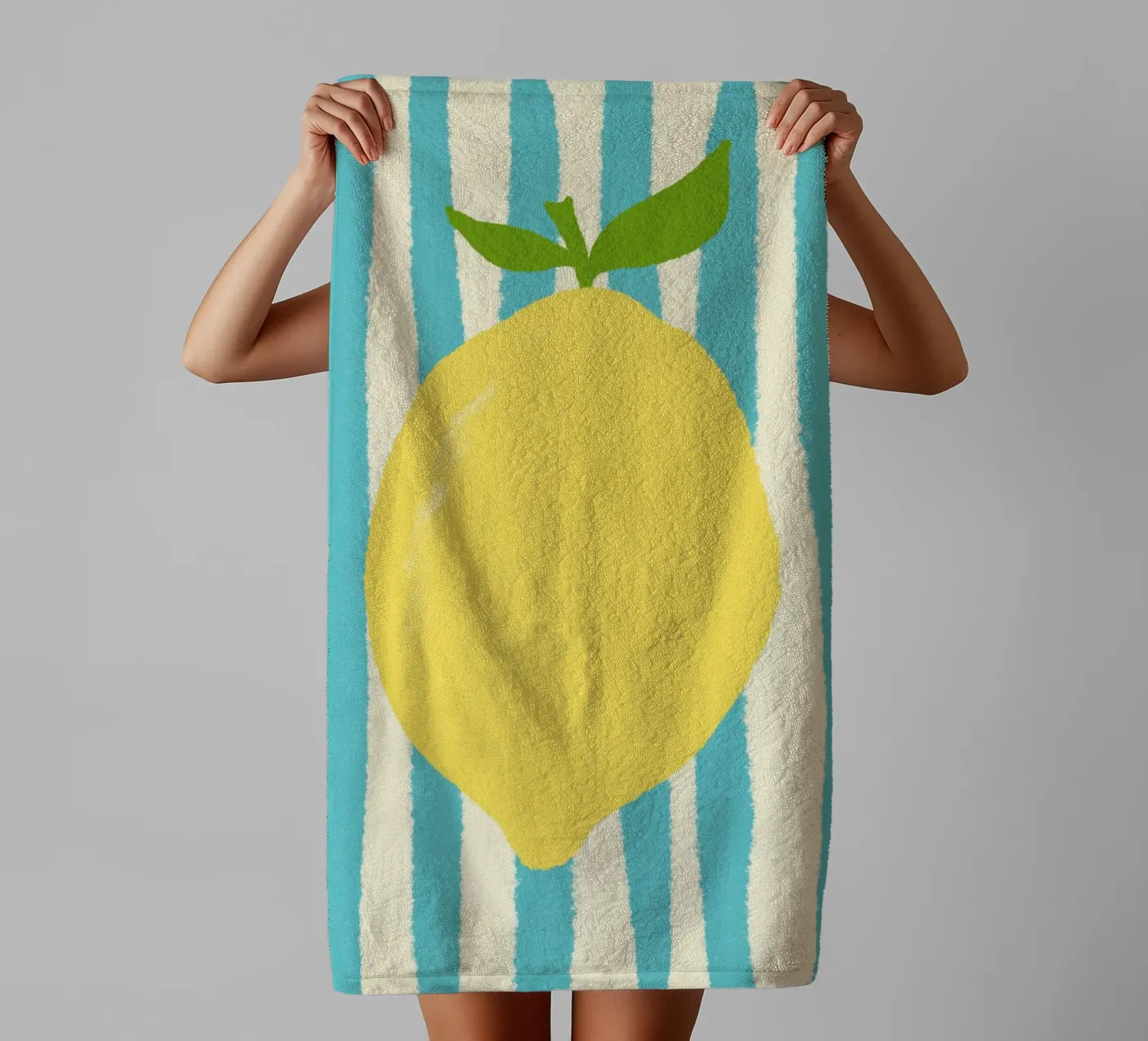 Zitrone Hellblau badhanddoek van Studio Dolci