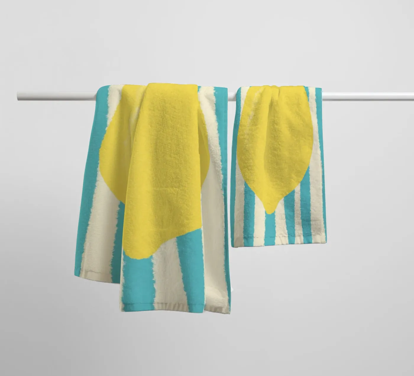 Zitrone Hellblau badhanddoek van Studio Dolci