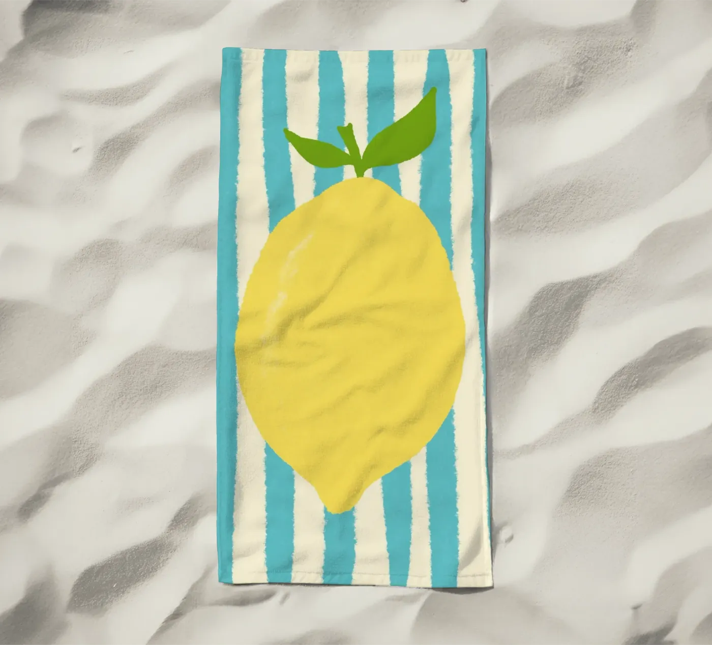 Zitrone Hellblau strandhanddoek van Studio Dolci
