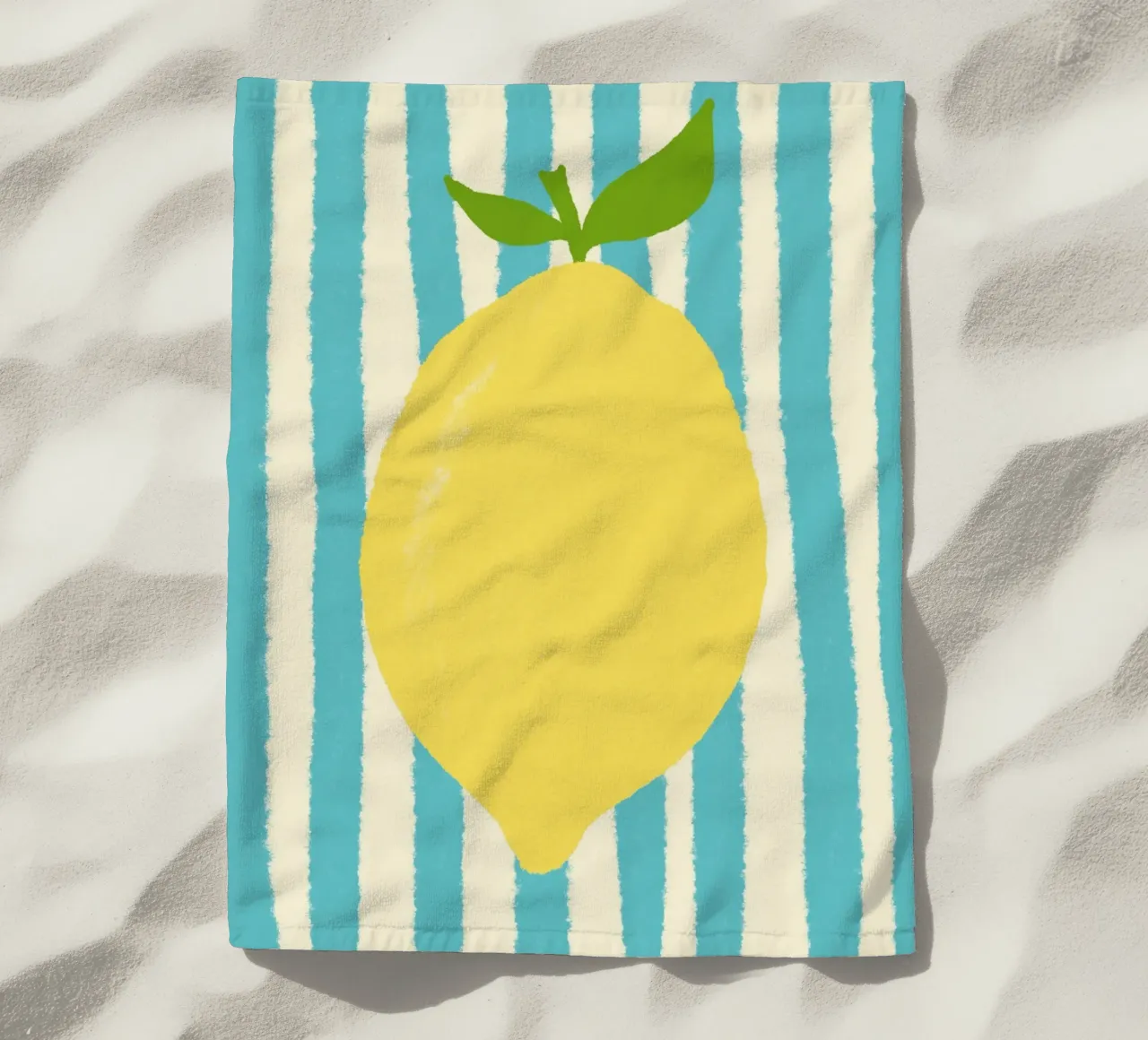 Zitrone Hellblau Strandtuch von Studio Dolci