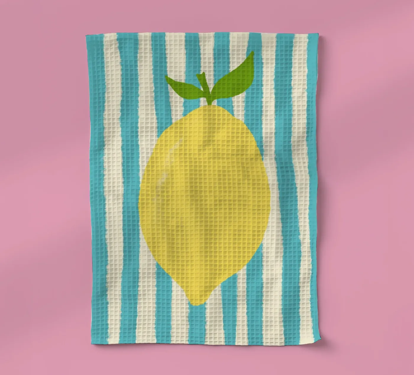Zitrone Hellblau theedoek van Studio Dolci