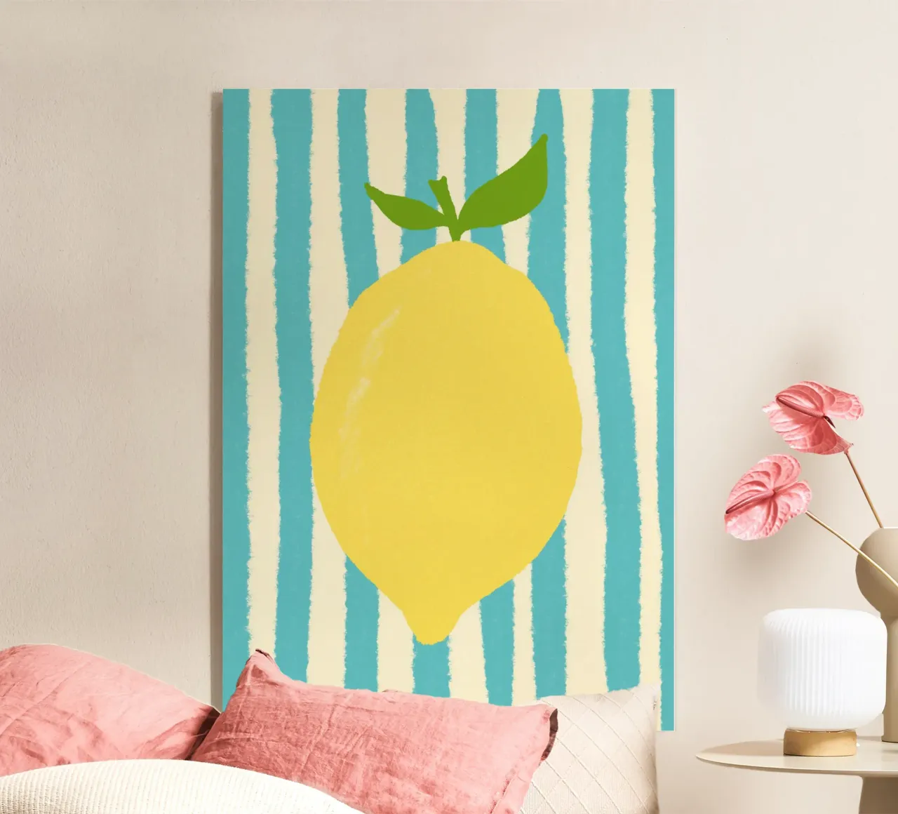 Zitrone Hellblau Acryl-Glas von Studio Dolci