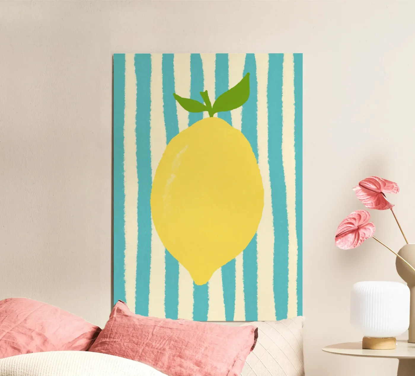 Zitrone Hellblau forex-plaat van Studio Dolci