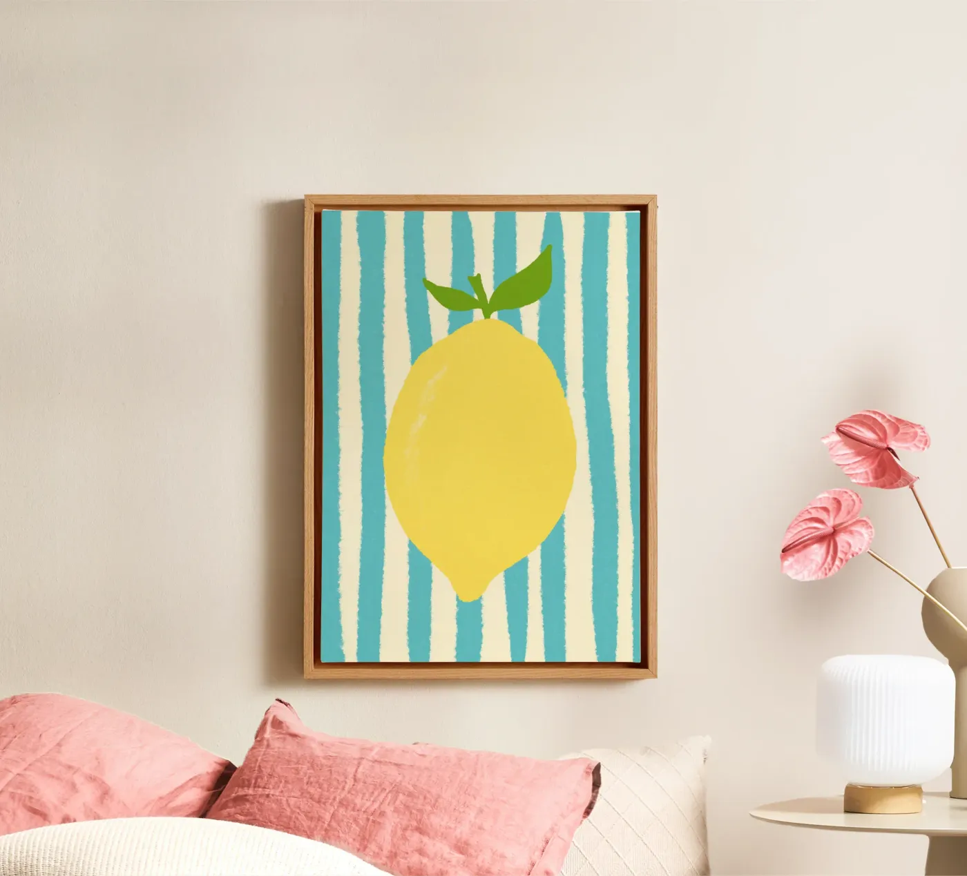 Zitrone Hellblau canvas by Studio Dolci