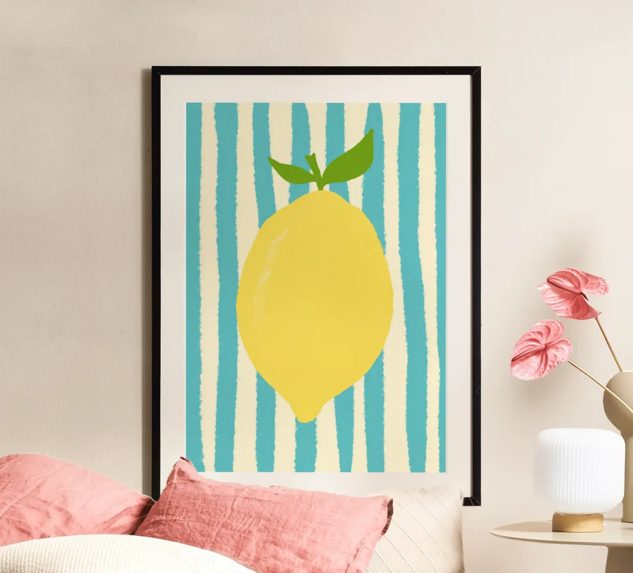 Zitrone Hellblau poster da Studio Dolci