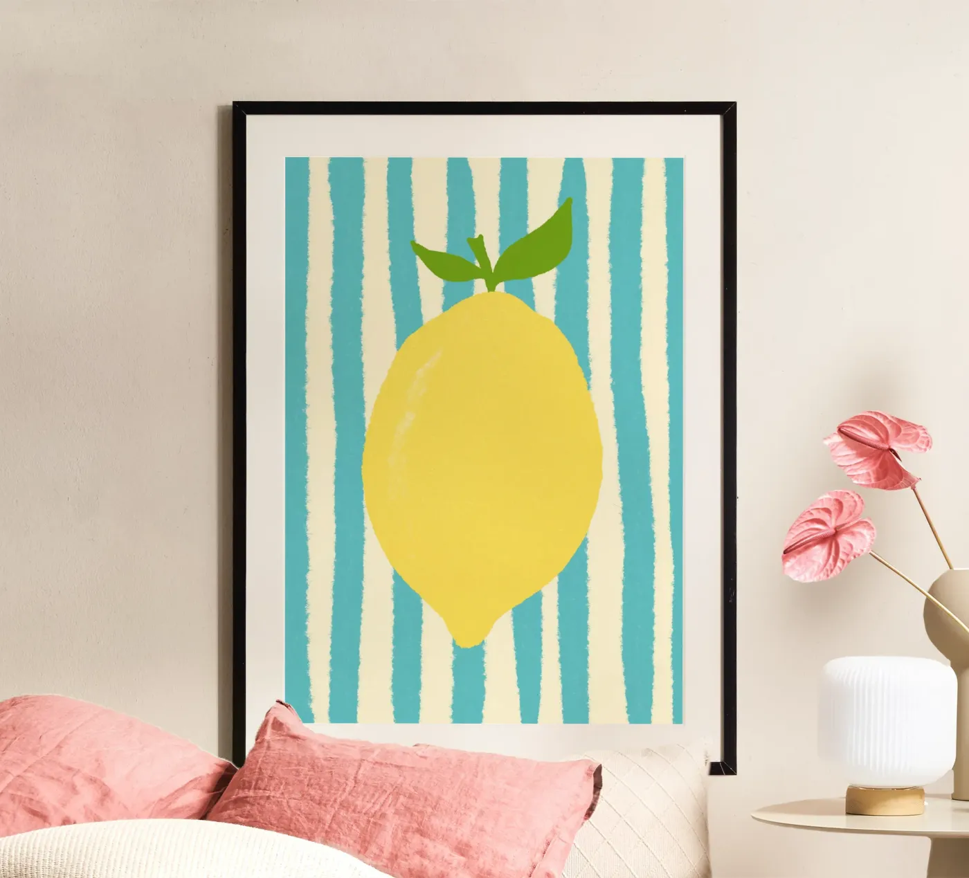 Zitrone Hellblau poster by Studio Dolci