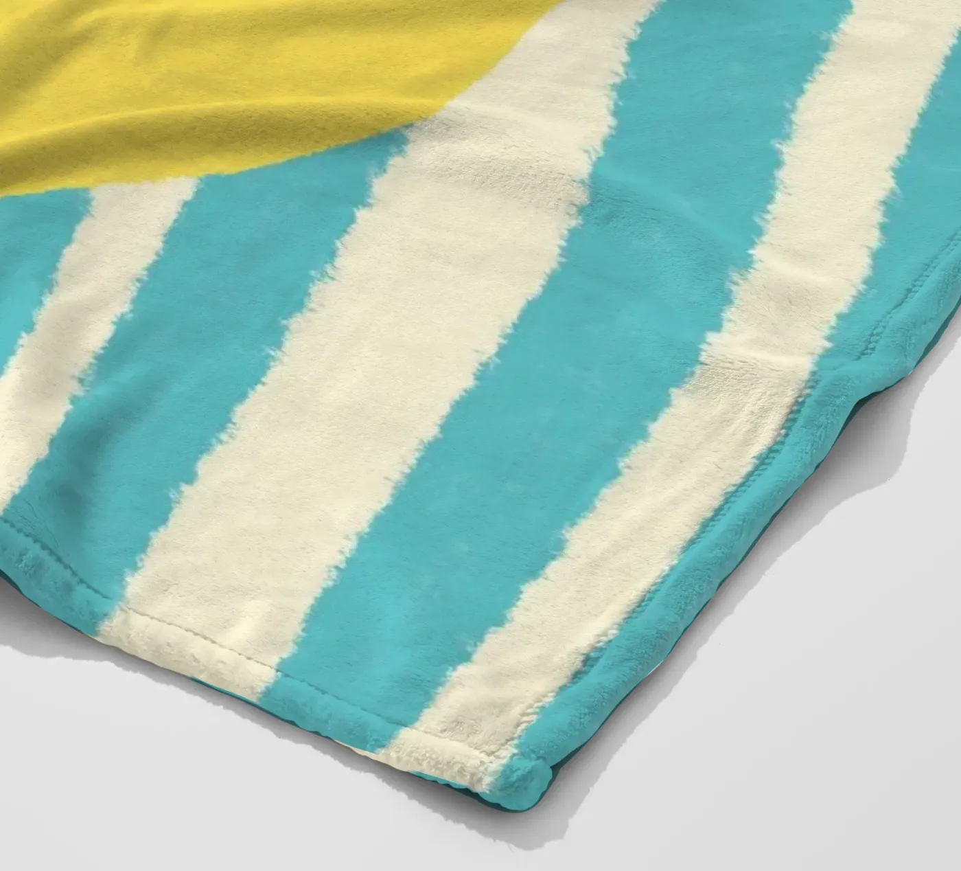 Zitrone Hellblau Fleecedecke von Studio Dolci