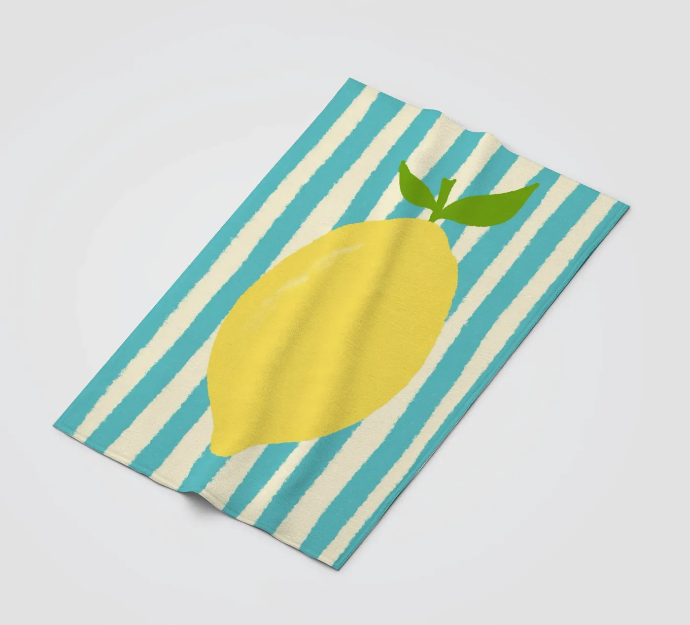 Zitrone Hellblau Fleecedecke von Studio Dolci