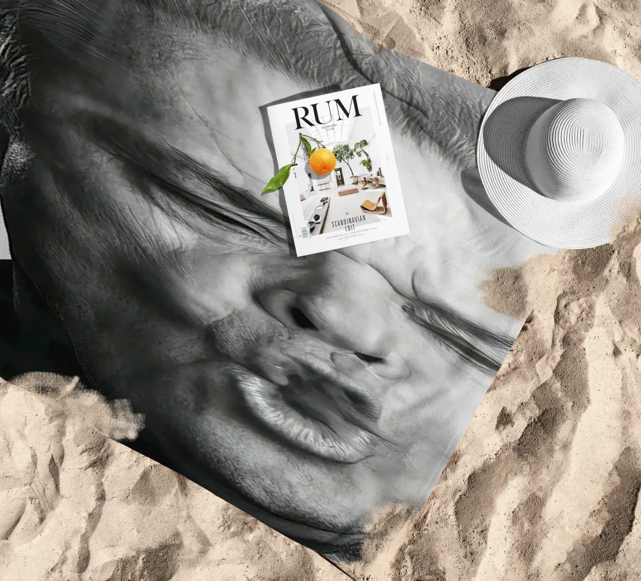 Anelli di fumo di sigaro telo mare da Takeme