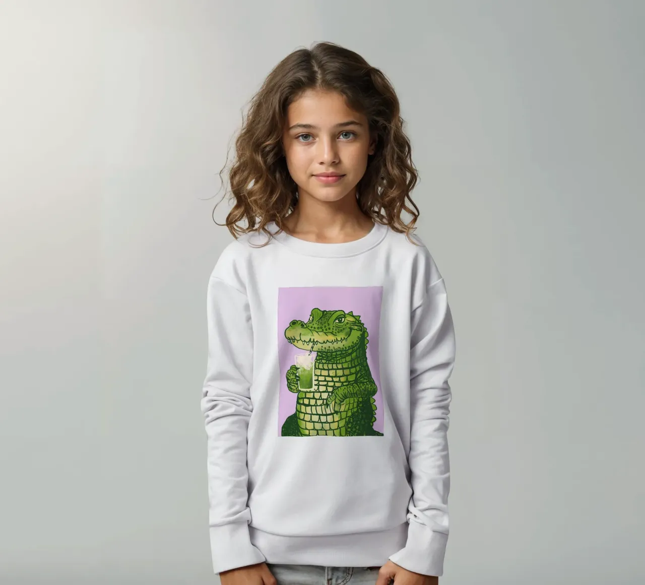 Matcha Krokodil felpa bambino da Studio Dolci