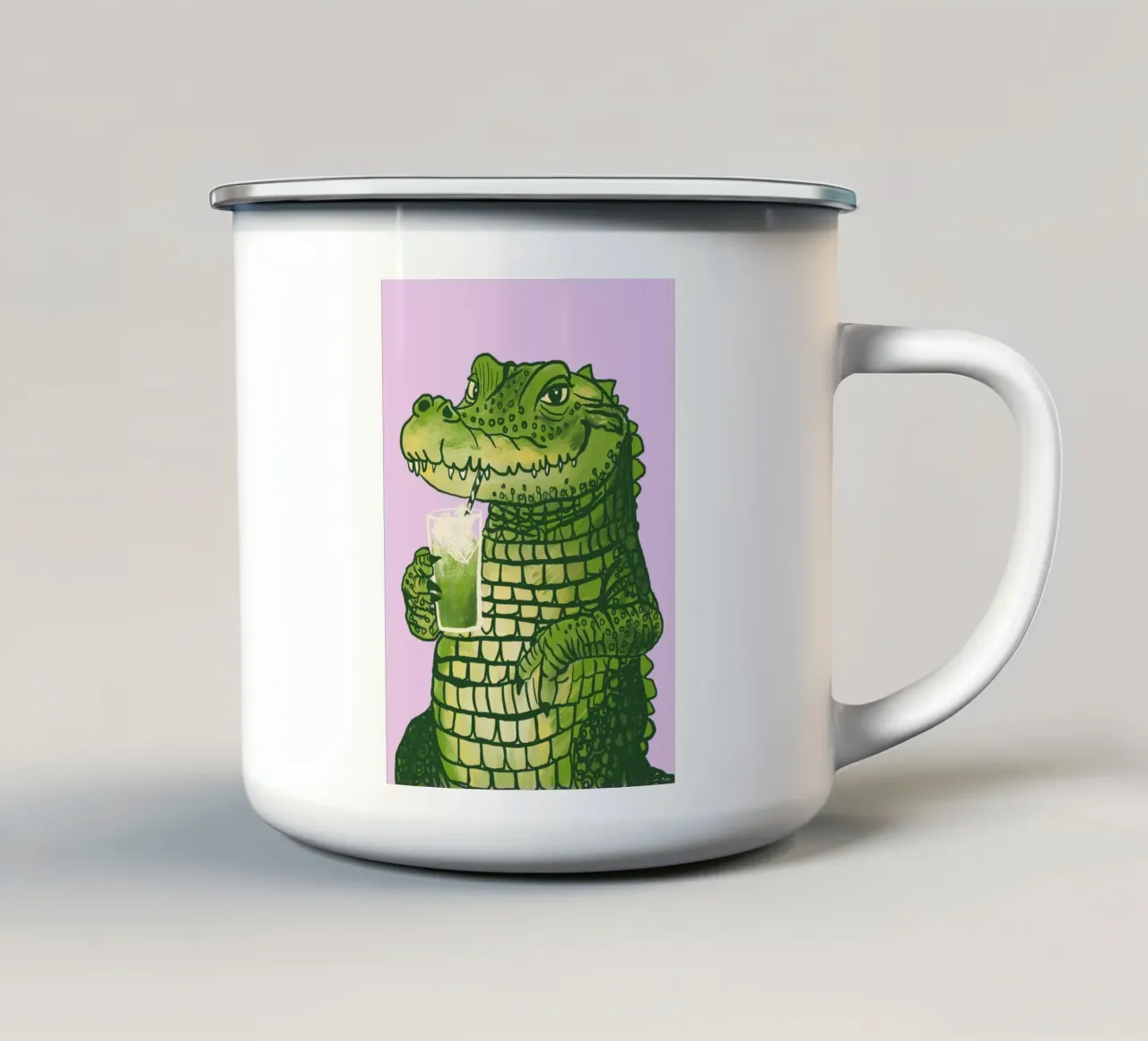 Matcha Krokodil tazza in smalto da Studio Dolci