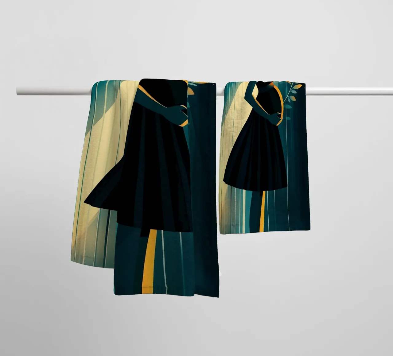 Abstracte zwangerschap badhanddoek van Synthaira