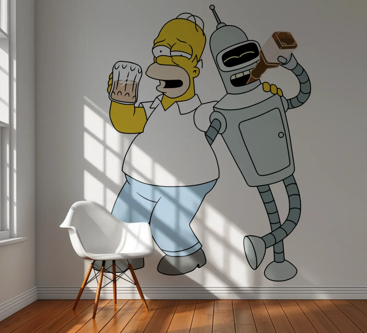 homer and bender drinking photo wallpaper by Danielshop