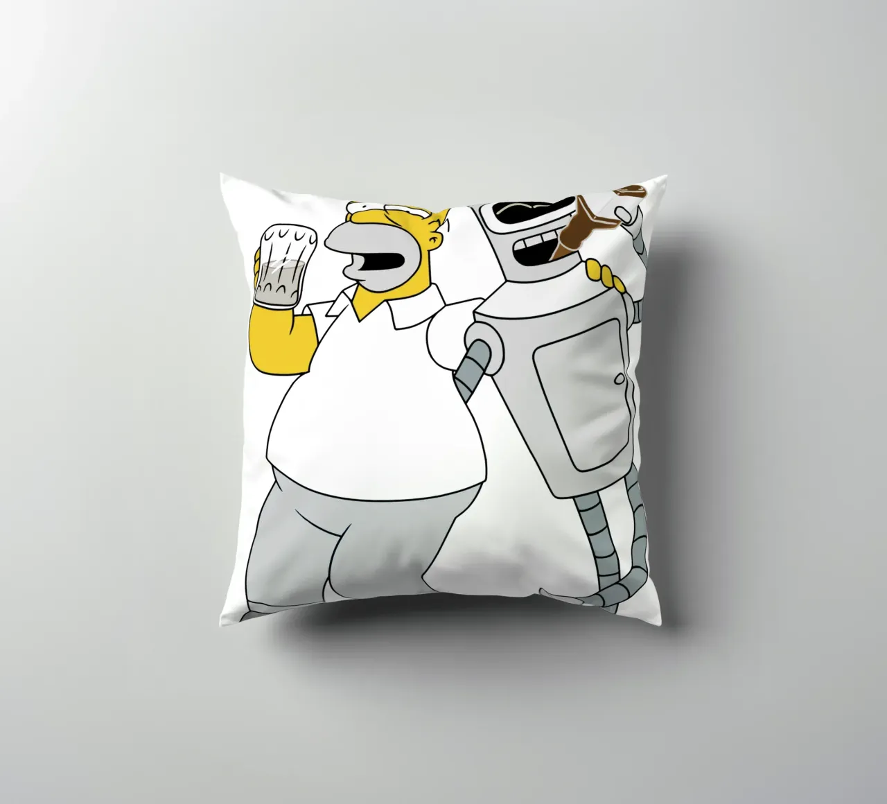 homer e bender che bevono cuscino da Danielshop