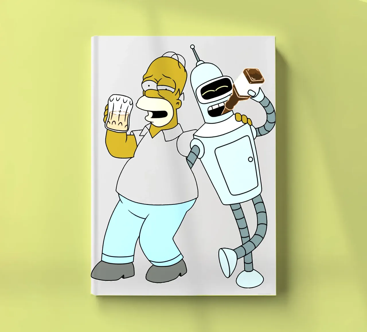 homer and bender drinking notebook by Danielshop