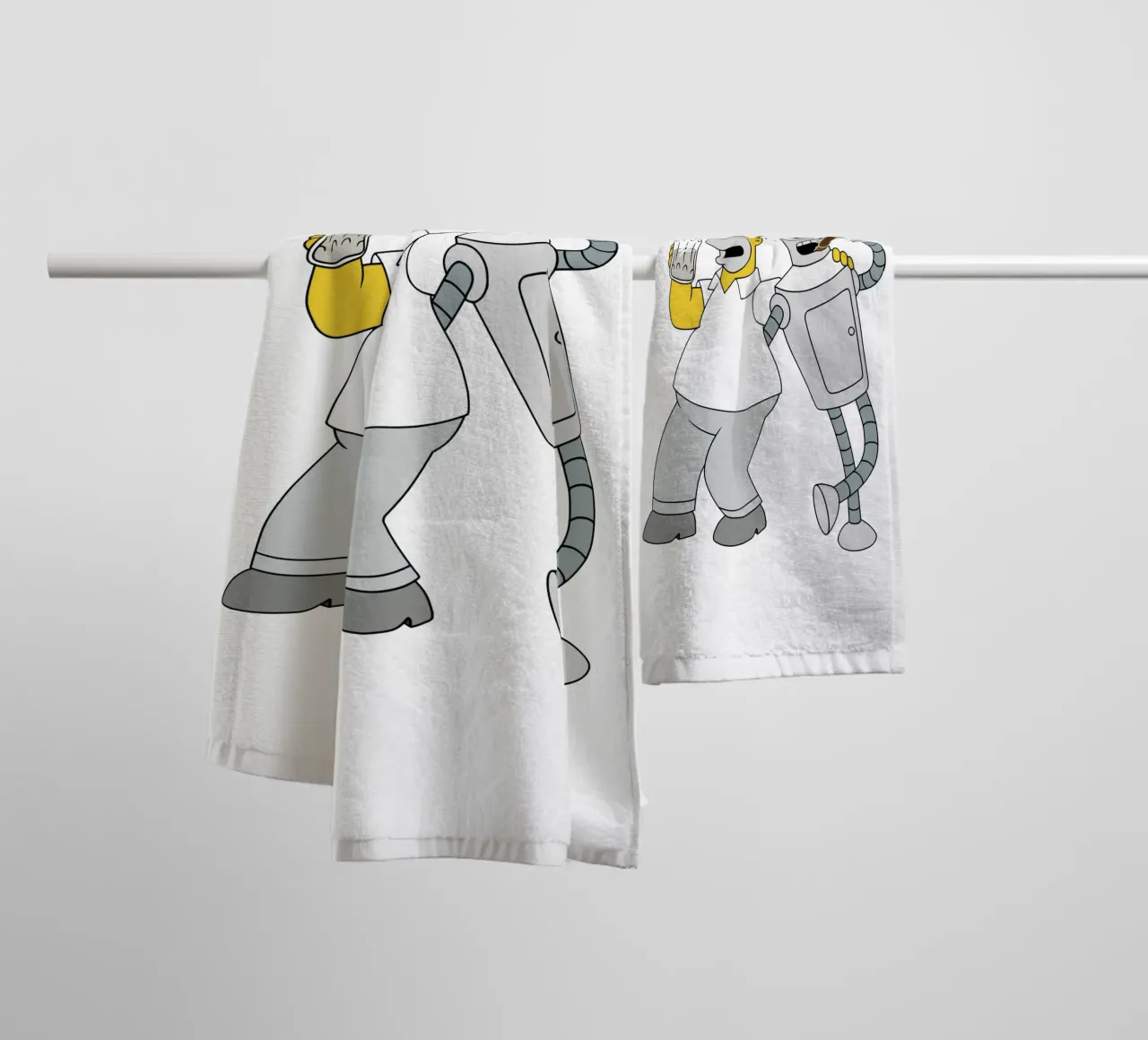homer and bender drinking towel by Danielshop