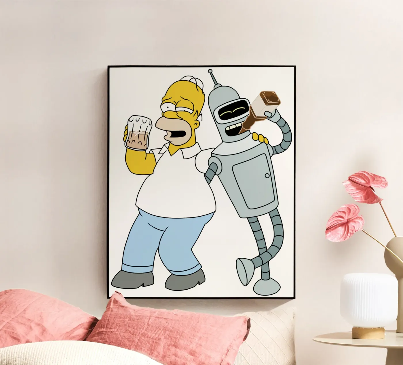 homer e bender che bevono plexiglass da Danielshop