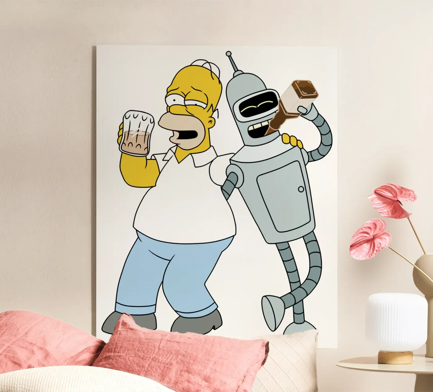 homer e bender che bevono plexiglass da Danielshop
