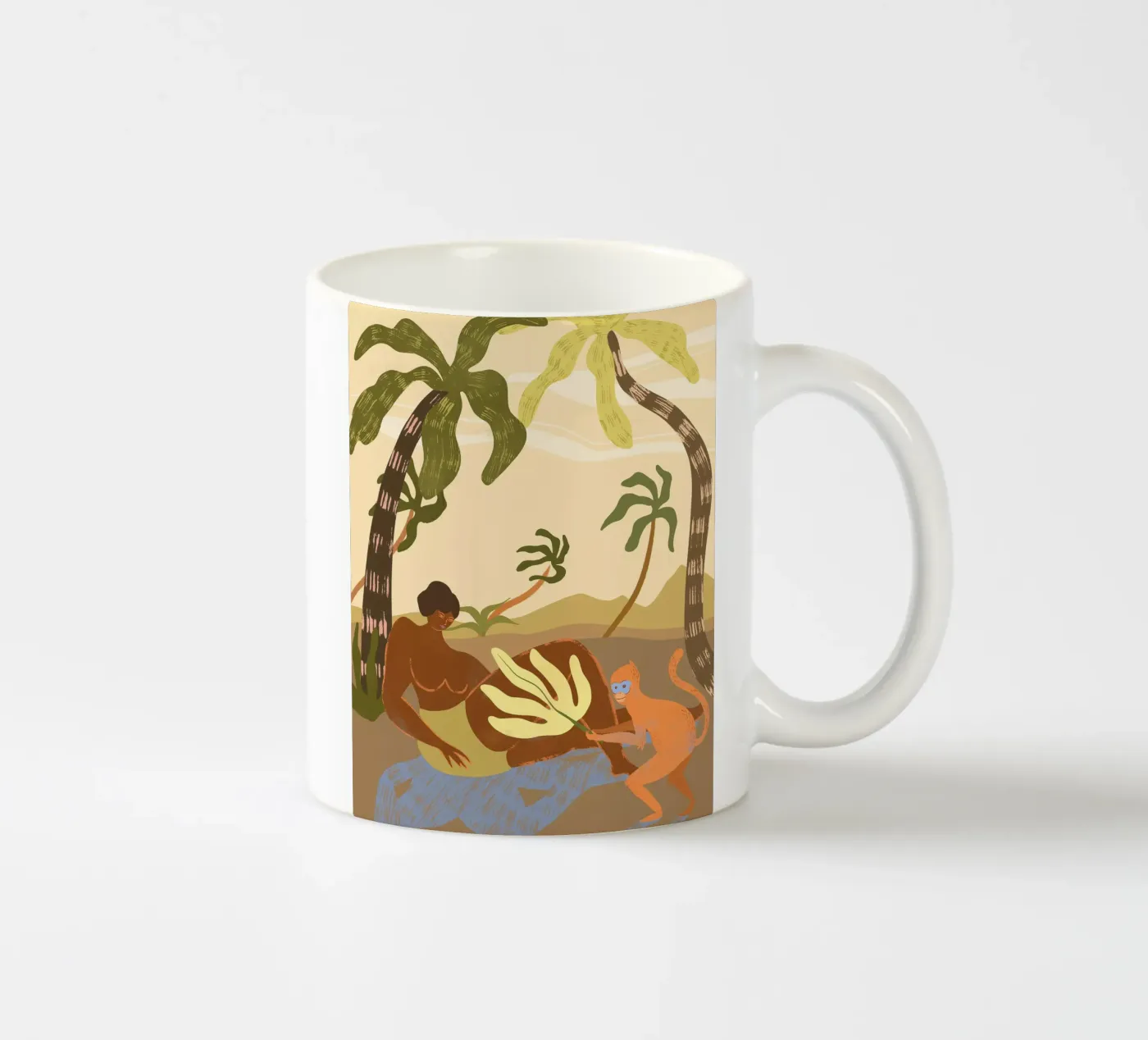 Monkey Around ceramic mug by Arty Guava